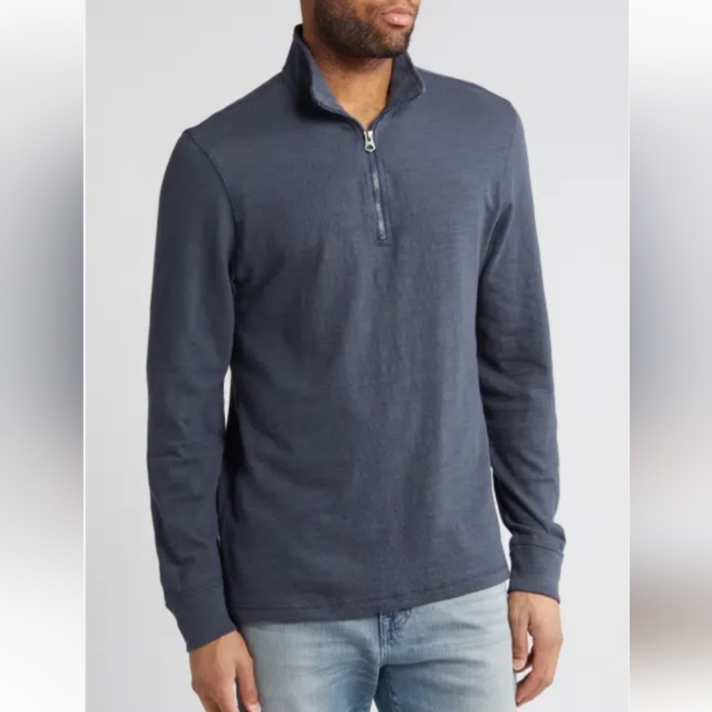 Faherty Sunwashed Slub Quarter Zip